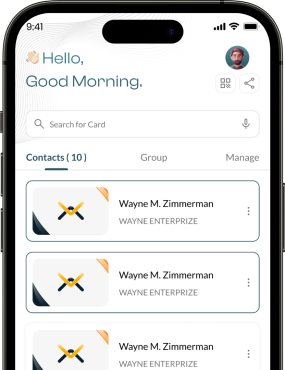 Sync business card contacts across devices with Lincsme